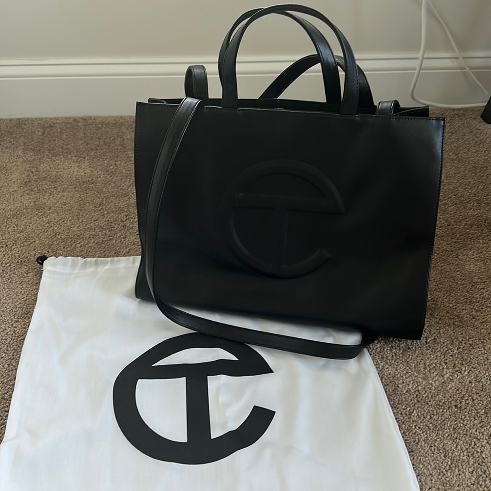 EUC Telfar Medium Black Shopping Bag